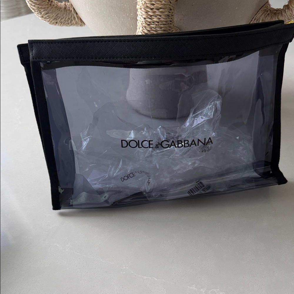 Dolce & Gabbana Clear Black-Trim Pouch